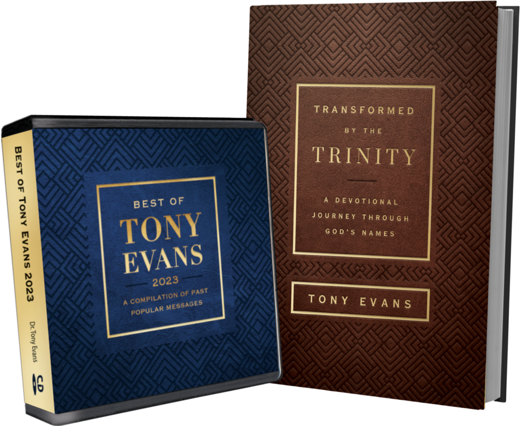Best of Tony Evans CD and Transformed by the Trinity book.