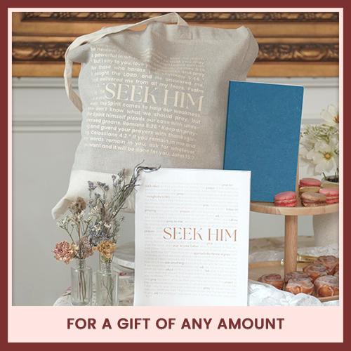 Seek Him tote + prayer journal + Kingdom Prayer book