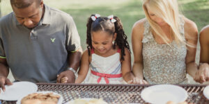 Family praying